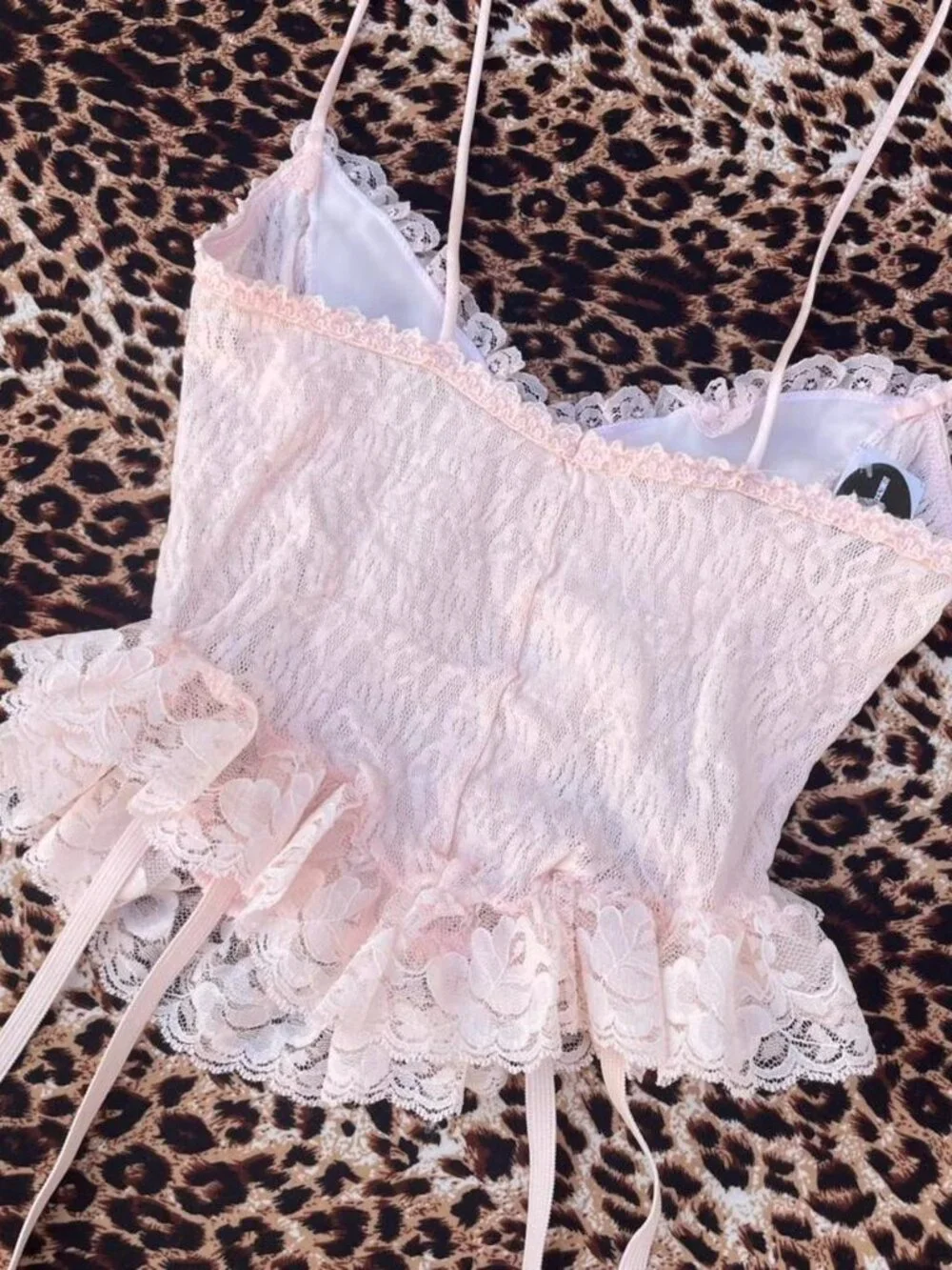 60s baby pink lingerie cami - Picture 6 of 7